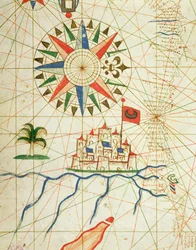 Egypt, the River Nile and Cairo, from a Nautical Atlas, 1646 (detail)